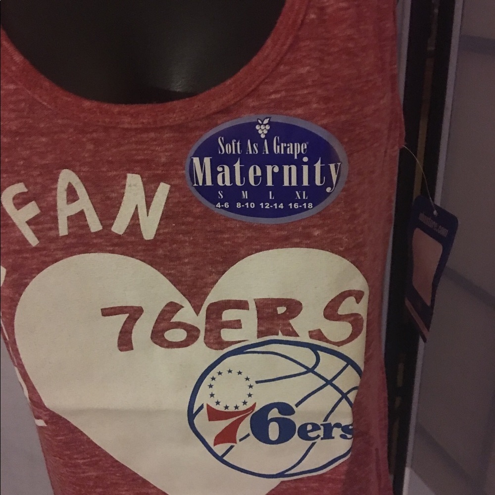 Philadelphia 76ers maternity tank top